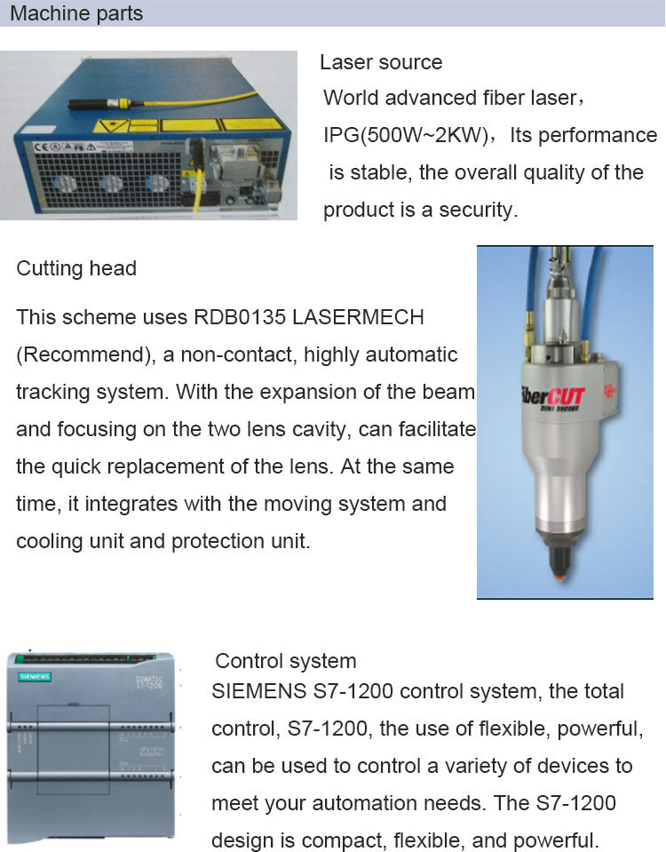 500W 3D Laser Cutting Machine for 5mm Carbon Steel & 3mm Stainless Steel Processing