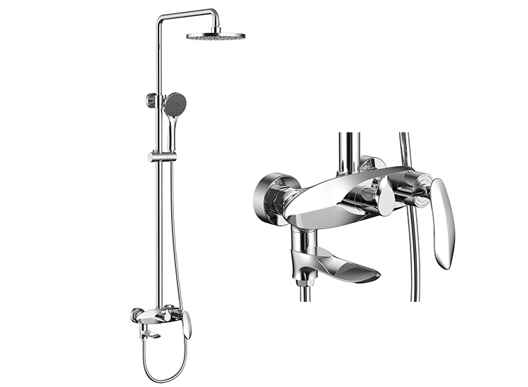 Bathroom Single Handle Gold Shower Faucet