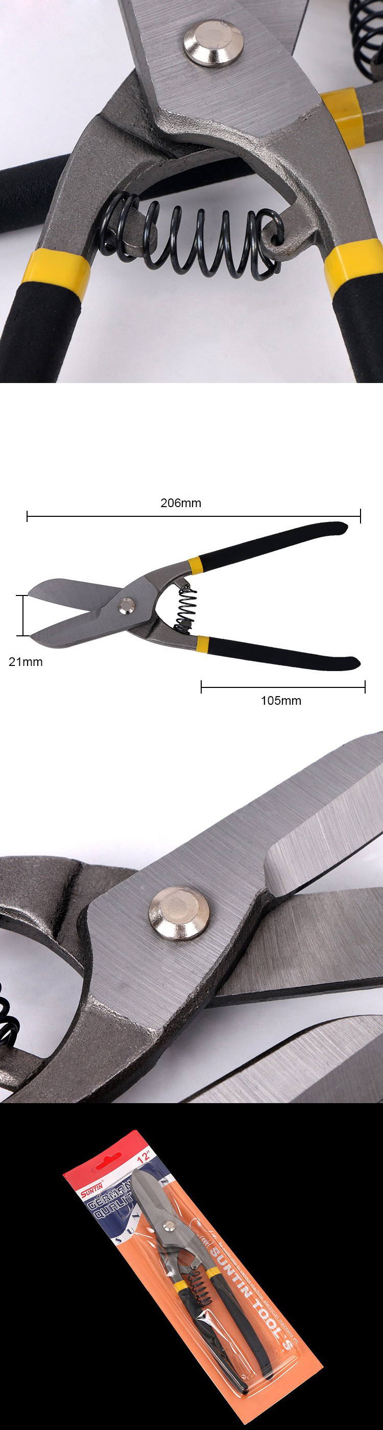 Tin Snips 260mm Sheet Metal Cutter Snips