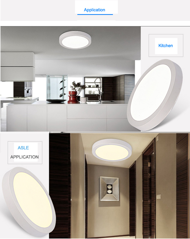 6W 12W 18W 24W 30W 36W 48W Surfaced Round and Square LED Panel