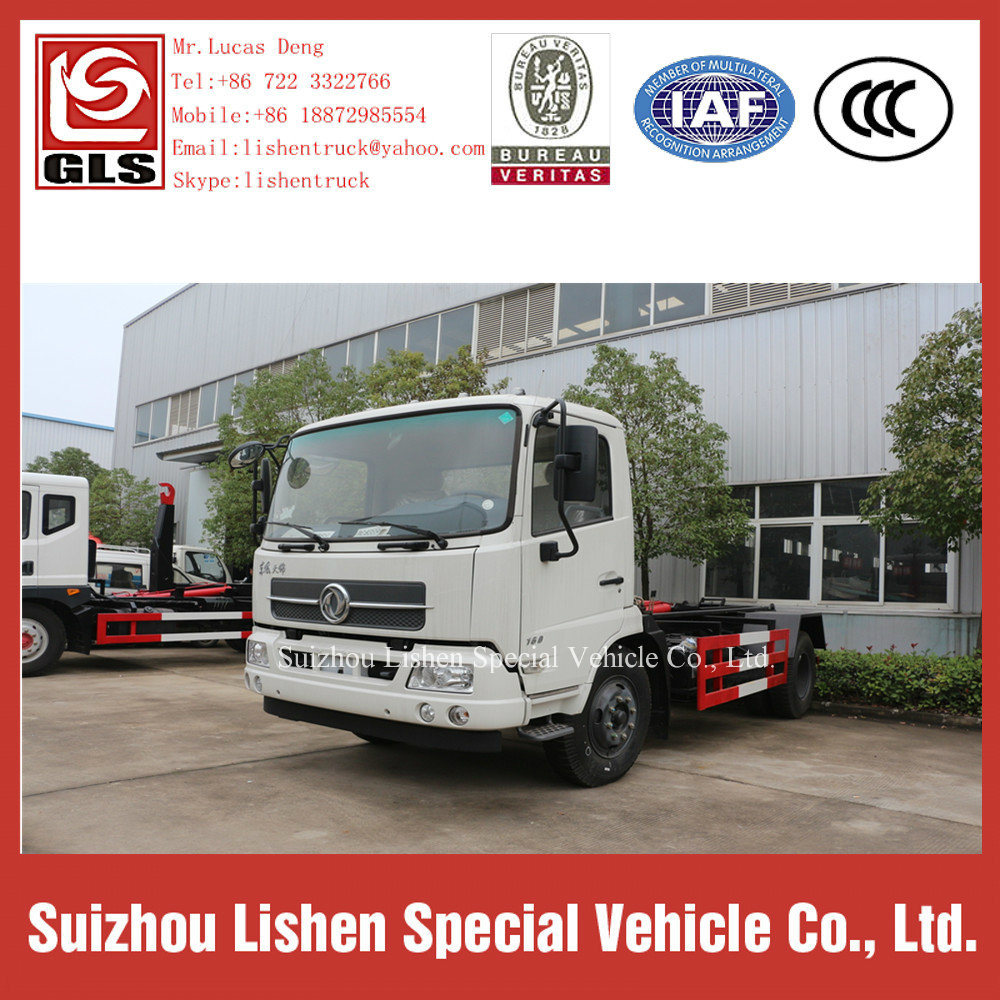 Swing-Arm Garbage Truck for Sale 8 Cbm Capacity Hook Arm Garbage Vehicle