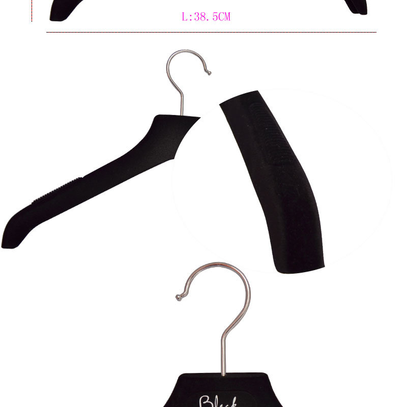 Custom Black Velvet Luxury Brand Plastic Clothes Hanger