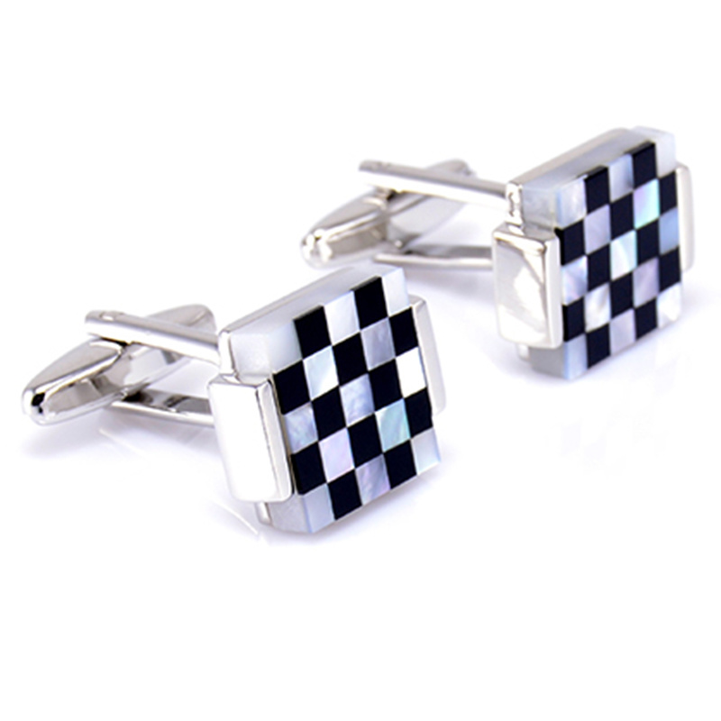 VAGULA Sea Shell Chess Board Funny Cufflink 2008