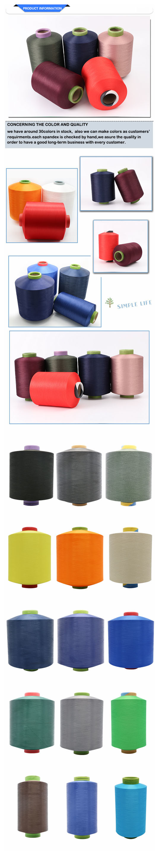 Polyester Yarn, 100% Spun Polyester Yarn, Polyester Spun Yarn