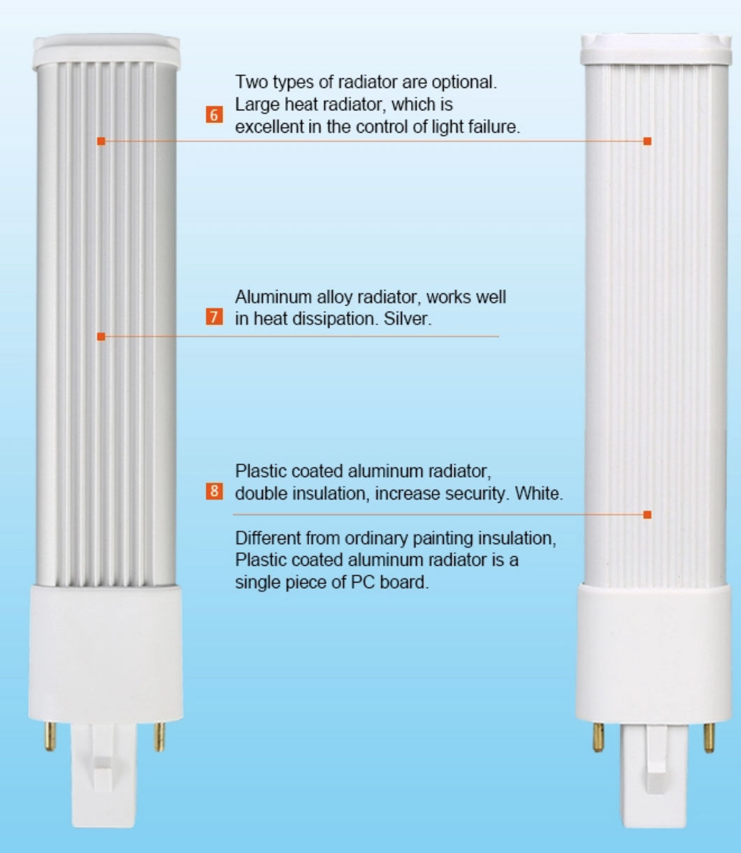 Low Price Ce 3 Years Warranty 234mm 230V 220V 2g7 G23 8W LED Pl Lamp Bulb