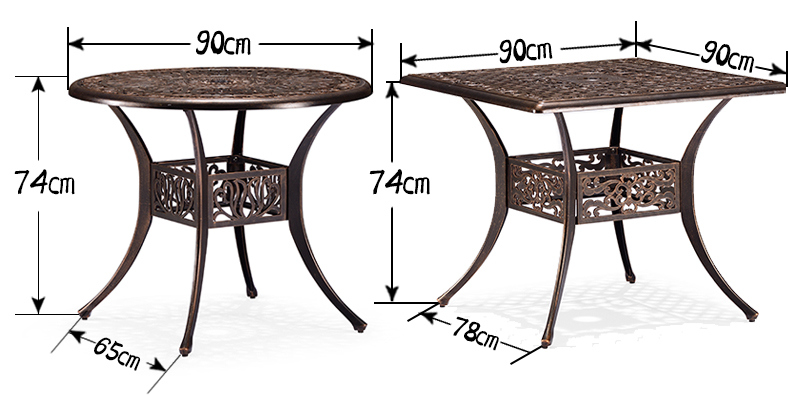 Cast Aluminum Outdoor Furniture Table and Arm Chairs Gerdan Furniture