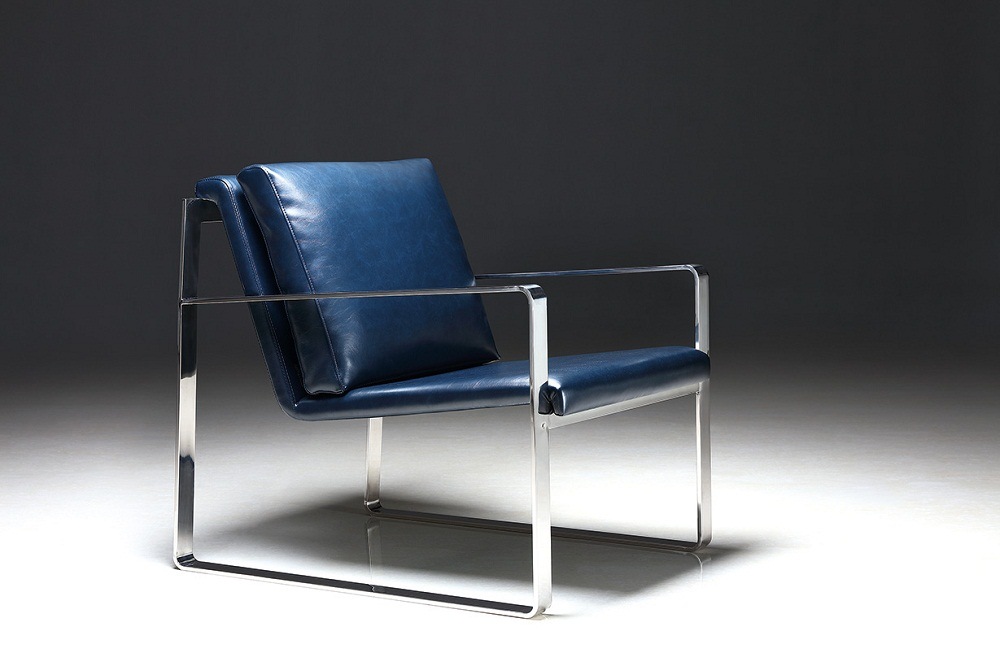 The European Design Stainless Steel and High Quality PU Best Sell Lounge Chair Ec-041