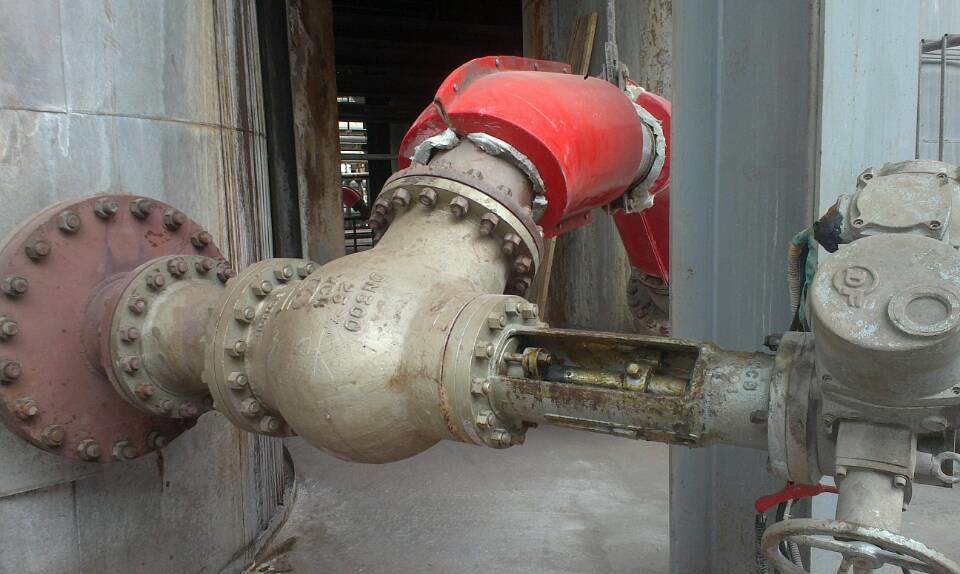 Wcb Angle Pattern Globe Type Isolation Valve Dn200/Pn16