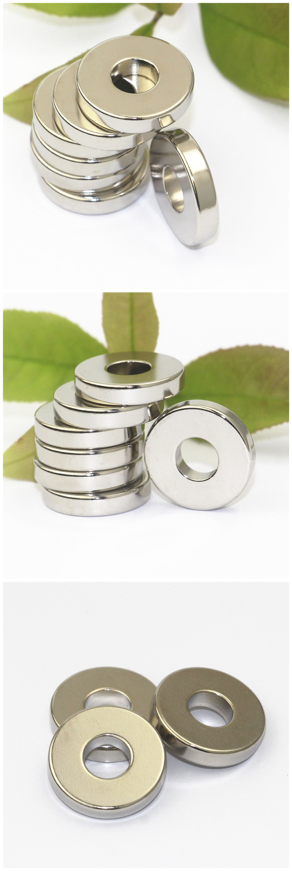 Ring Permanent Neodymium Magnet with Hole Nickel Coating