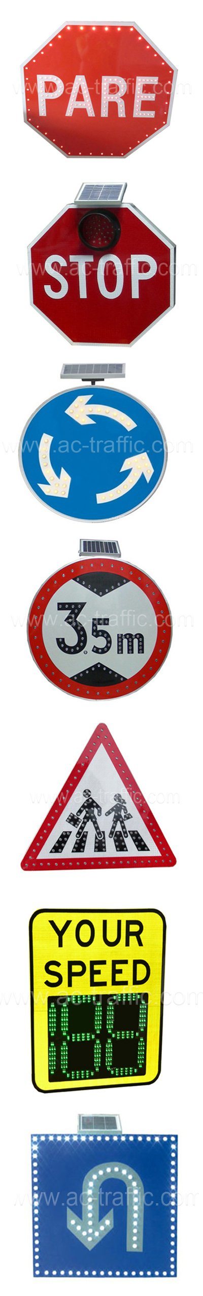 Newest Product Waterproof Distance Number Solar Traffic Sign for Sale