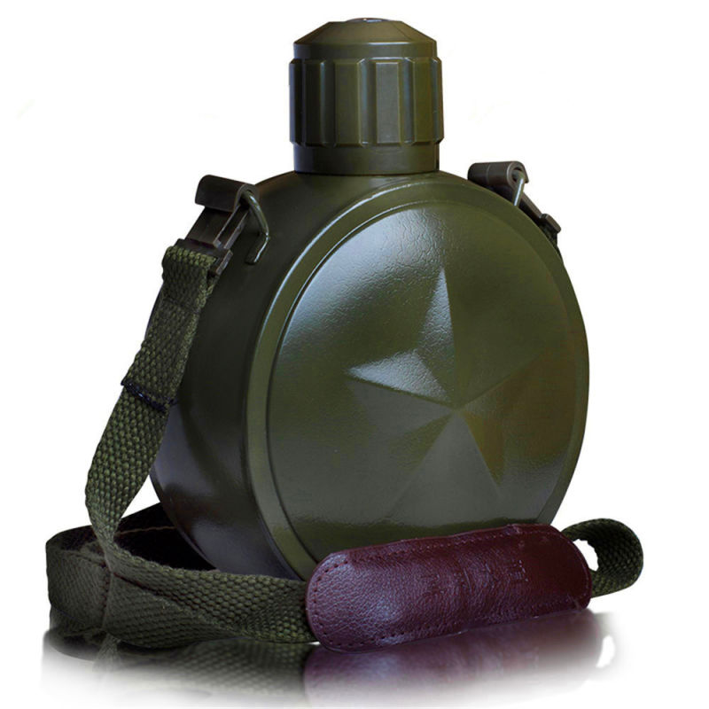 Military Tactical Outdoor Travelling Plastic Russian Style Large Volumn Canteen