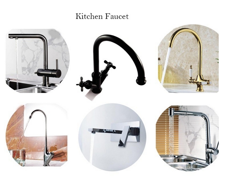 Double Handle Brass Pullout Kitchen Faucet