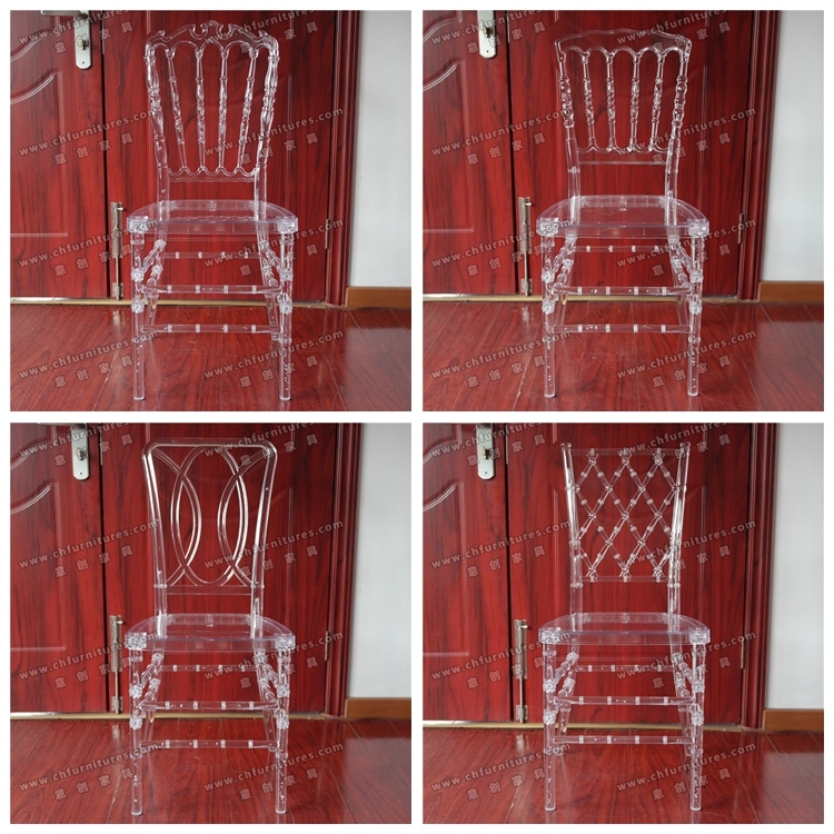 Wholesale Clear Crystal Transparent Resin Plastic Orleans Chair for Wedding and Event and Banquet (YC-P16)