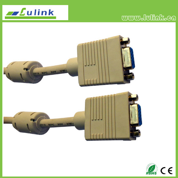 15 Pin 3+6 Core Male to Male VGA Cable with Ferrites