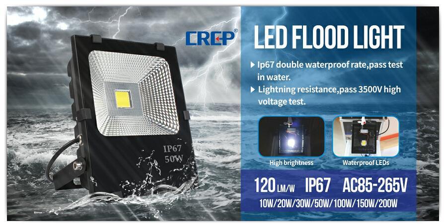 200W IP67 LED Floodlight, AC85-265V Compatible Ce RoHS