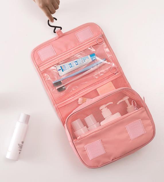 Waterproof Nylon Travelling Hook Toiletry Cosmetic Makeup Bag