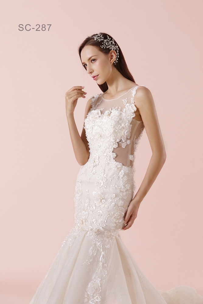 2018 Plus Size Lace Wedding Dress Bridal Gown