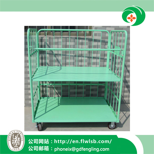 Folding Metal Cage Trolley for Warehouse with Ce