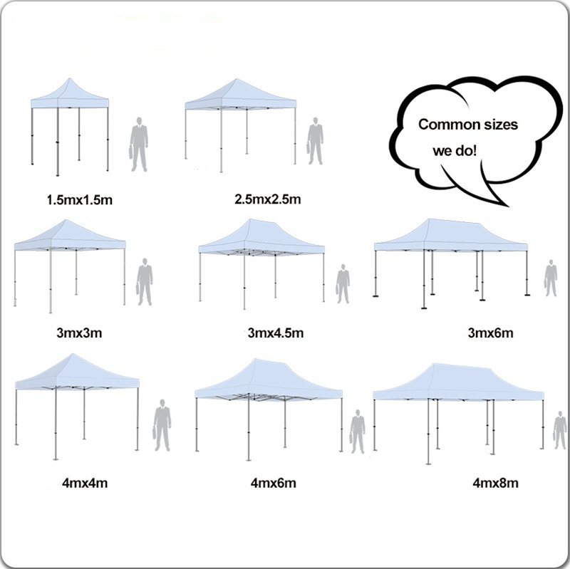 3X3m Green Outdoor Steel Pop up Gazebo Folding Tent