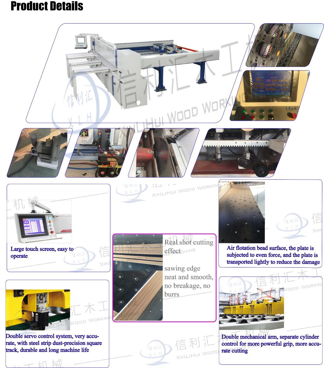 Reciprocating Panel Saw/ Computer Controlled Horizontal Panel Saw Low Energy Consumption Wood Sheet Cutting Woodworking Table Saw