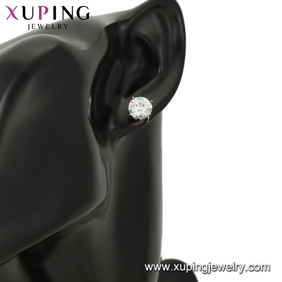 95550 Xuping Hot Sell Women Fashion 18K Gold Stud Earring with Zircon Stone