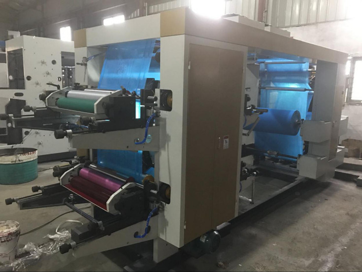 Four-Color PVC/PP Film Flexo Printing Machine / Vest Bag Letterpress Printer