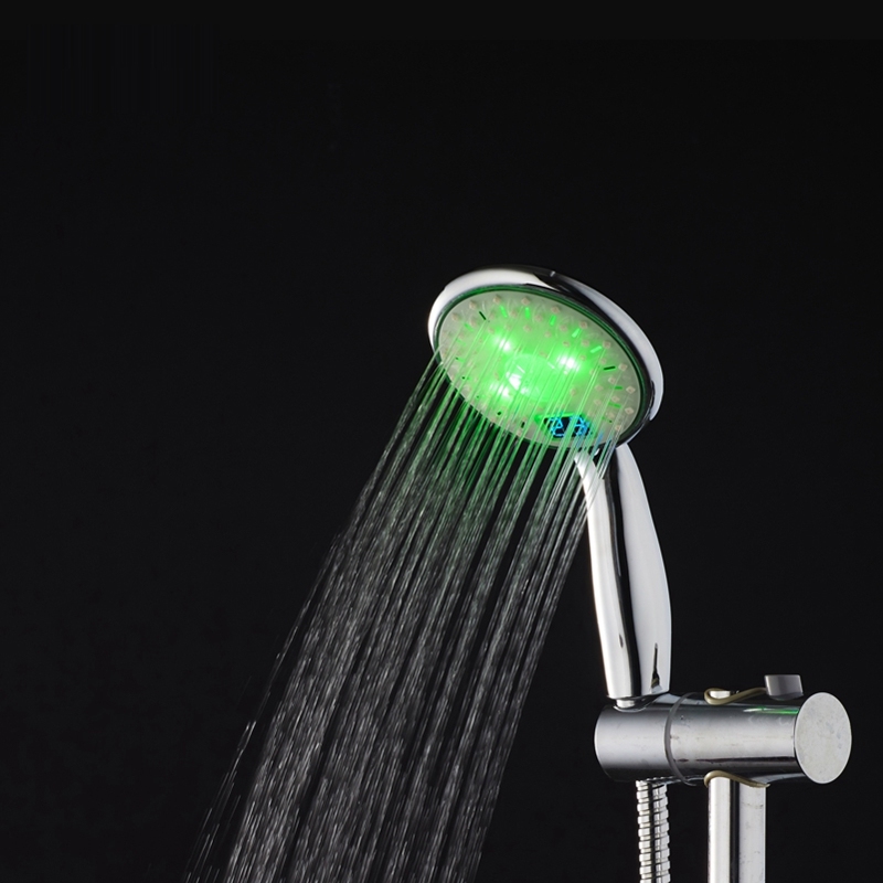 Bathroom Accessories 3 Colors LED Hand Held Shower Head with Temperature Display