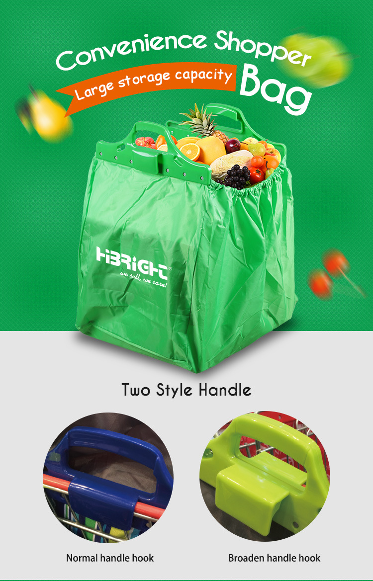 Customized Reusable Foldable Supermarket Warterproof Trolley Shopping Bag