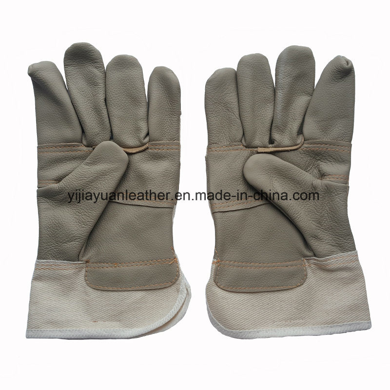 Light Color Furniture Leather Safety Hand Glove with Competitive Price