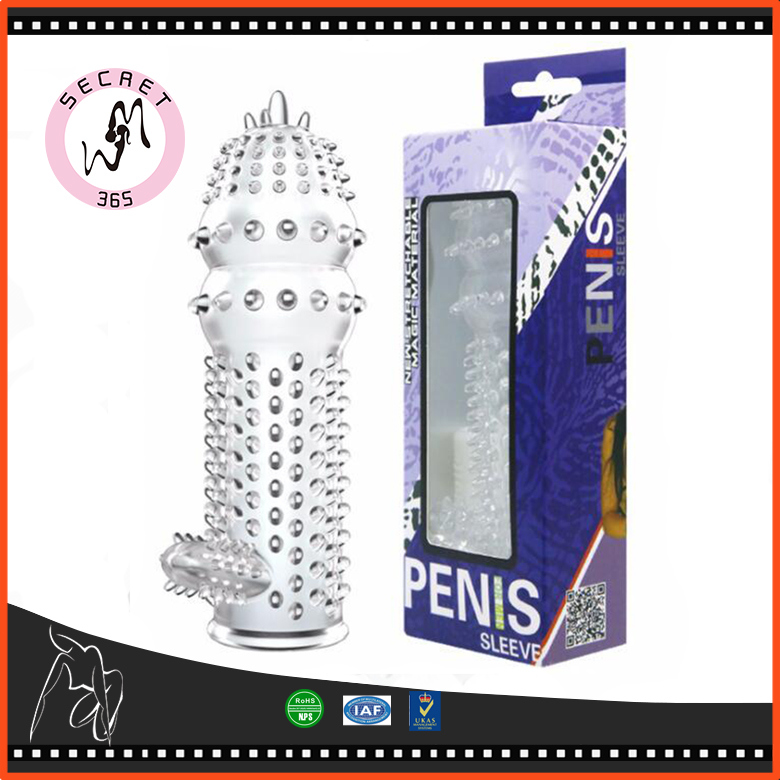 Crystal Condoms Penis Extensions Extend Sleeve Adult Sex Toys for Women