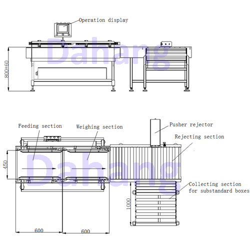 Carton Packaging Snack Food Checkweigher Machine with Rejector