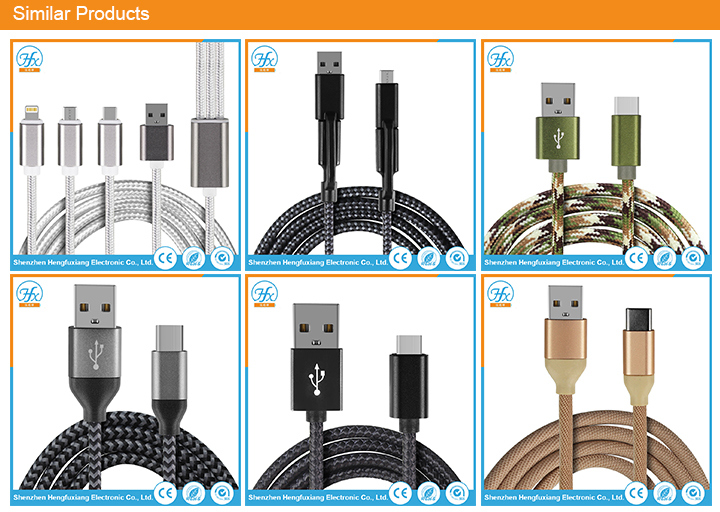 5V/2.1A Type-C USB Data Charging Mobile Phone Cable for Huawei