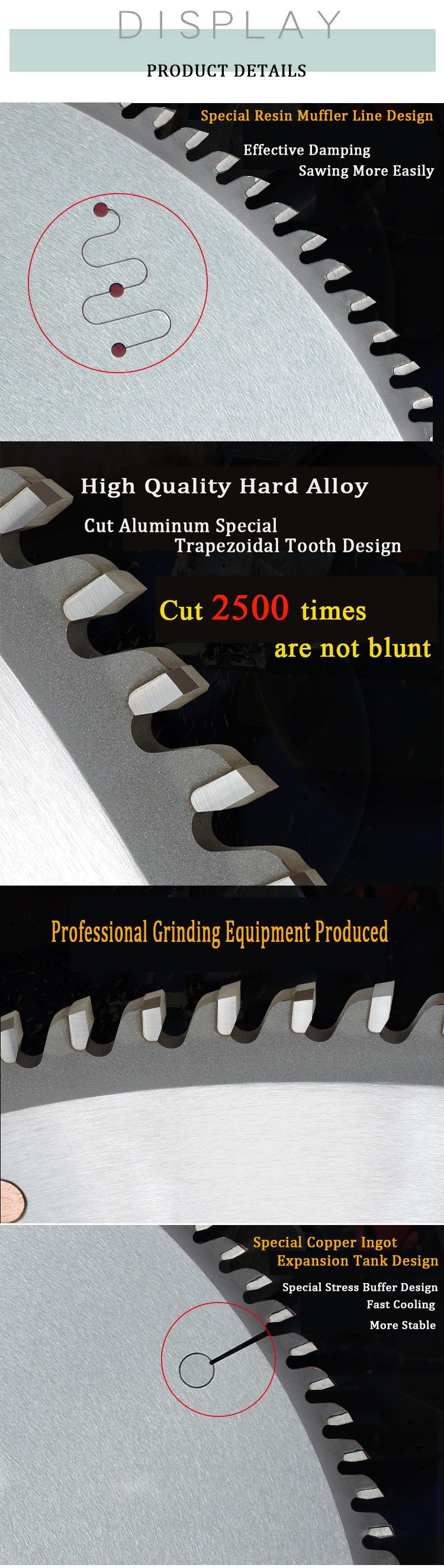 Manufacturer Supplier Tct Circular Saw Blades for Aluminium Cutting