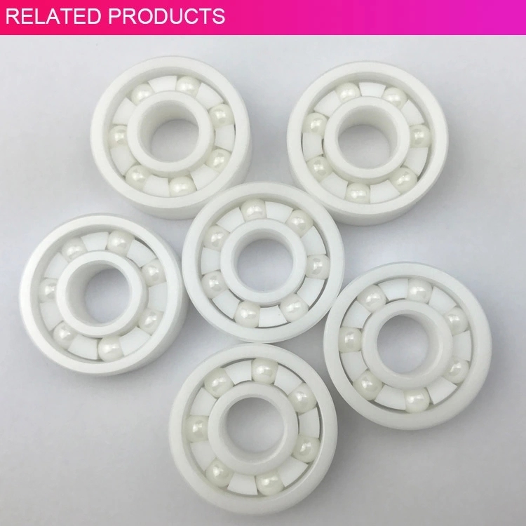 Hybrid Ceramic Ball Bearings 6004 Stainless Steel Ring Nylon Cage Ceramic Ball Rubber Seals Bearings