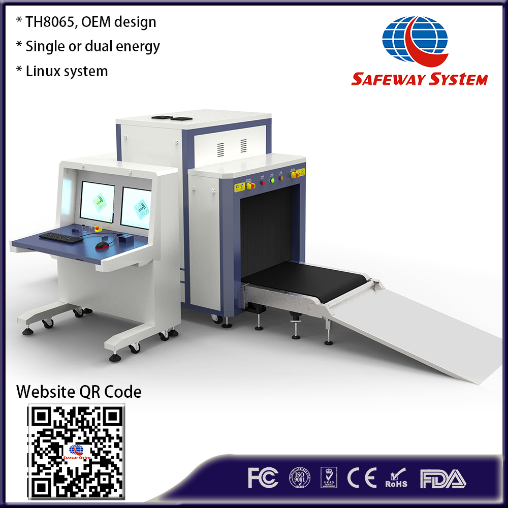 Airport Security X-ray Luggage Detector and Baggage Scanner Machine