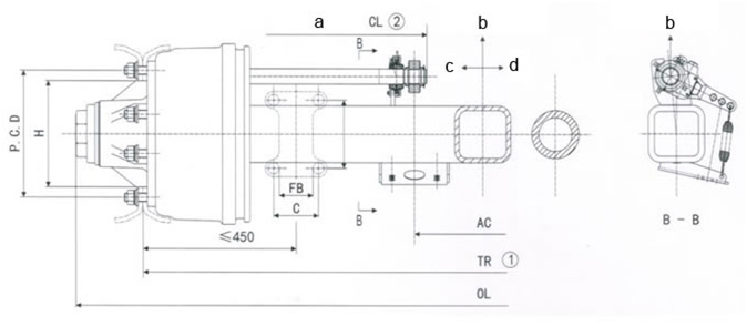 13 Ton/16 Ton Heavy Duty Trailer Axle for Manufacturers