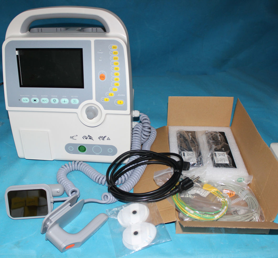 High Resolution True-Color Portable Monophasic Defi-Monitor Biphasic Cardiac Defibrillator