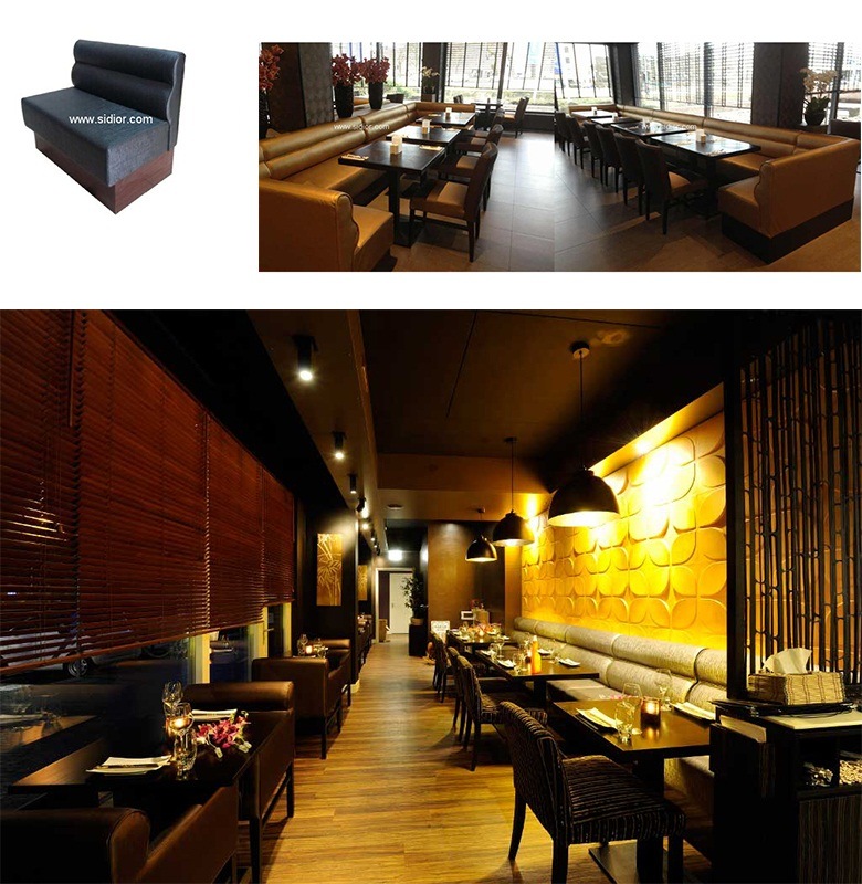 (SD-1011K) Modern Wood Commercial Restaurant Furniture for Booth Sofa