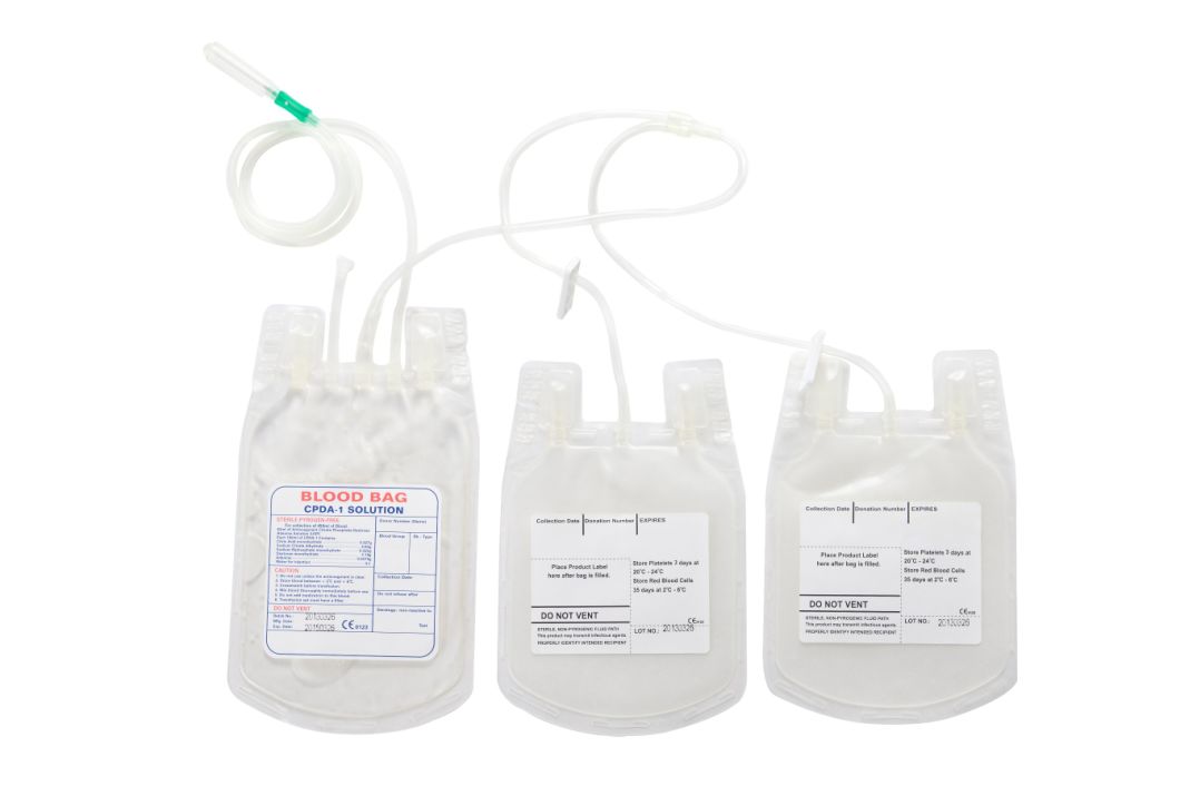 High Quality Sterile Extruded Blood Bag 250ml/350ml/400ml/450ml/500ml Single/Double/Triple/Quadruple Bags