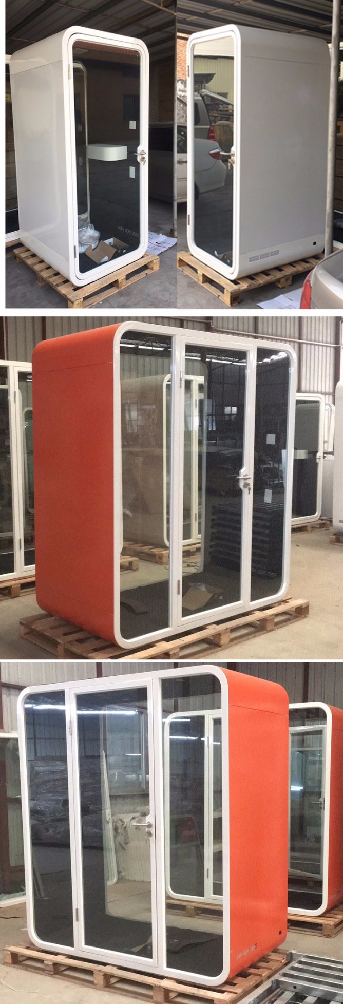 High Quality Customized Galvanized Steel Soundproof Meeting Pod/Office Phone Booth with Multi-Color