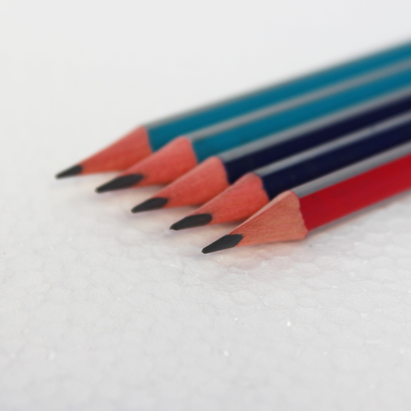 High Quality Triangular Pencils with Black Ferrule and White Eraser