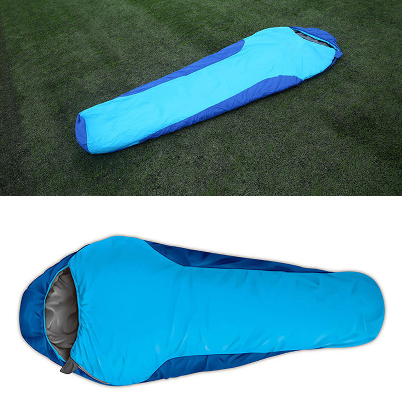 Outdoor Camping Sleeping Bag Mummy Inflatable Army Goose Down Sleeping Bag Camping