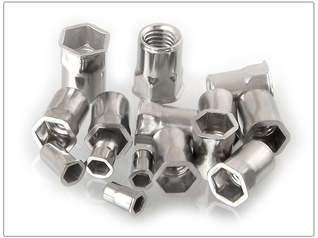 Stainless Steel Flat Head Hex Rivet Nut