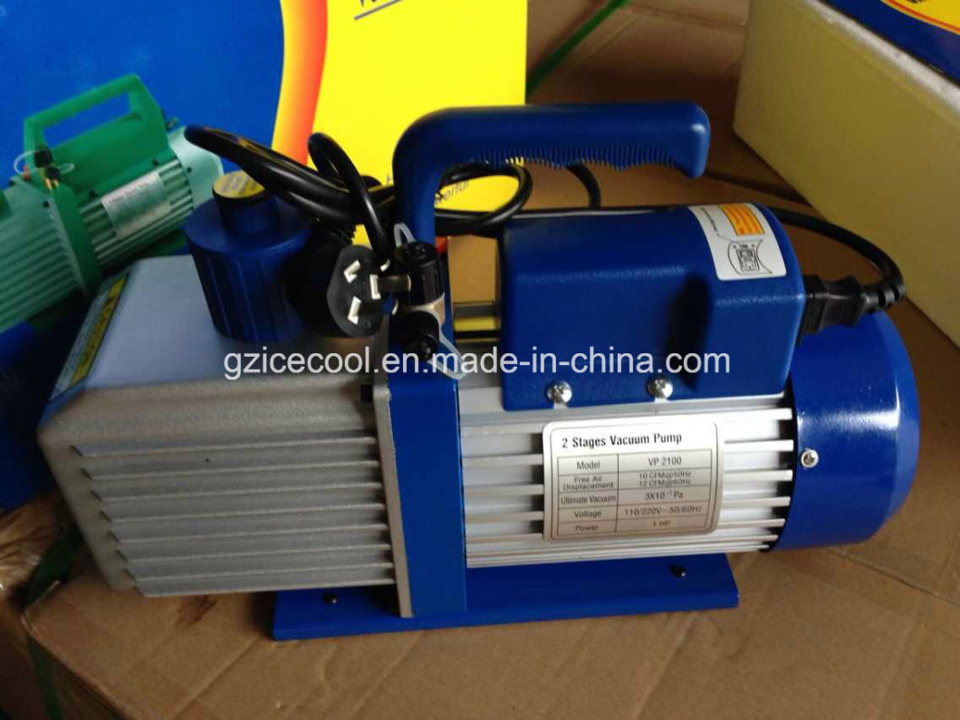 1HP Double Stage Vacuum Pump Vp2100 with Gauge and Valve for R410A/R407c