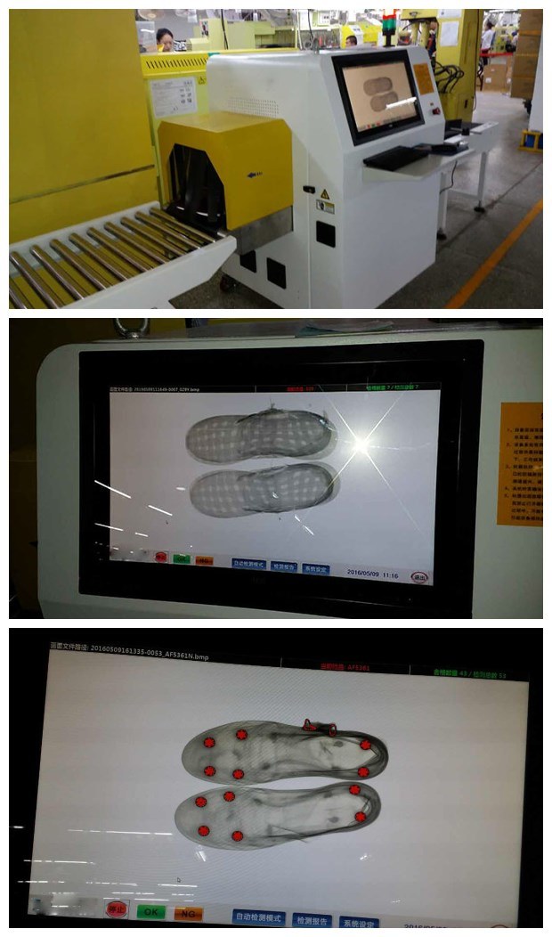 Inspection X-ray Machine. Metal Detector Shoe Nail Detector Shoe Machine