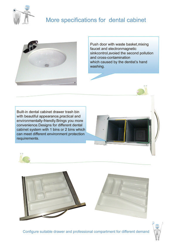 Hospital Dental Furniture Cabinet with Stainless Steel