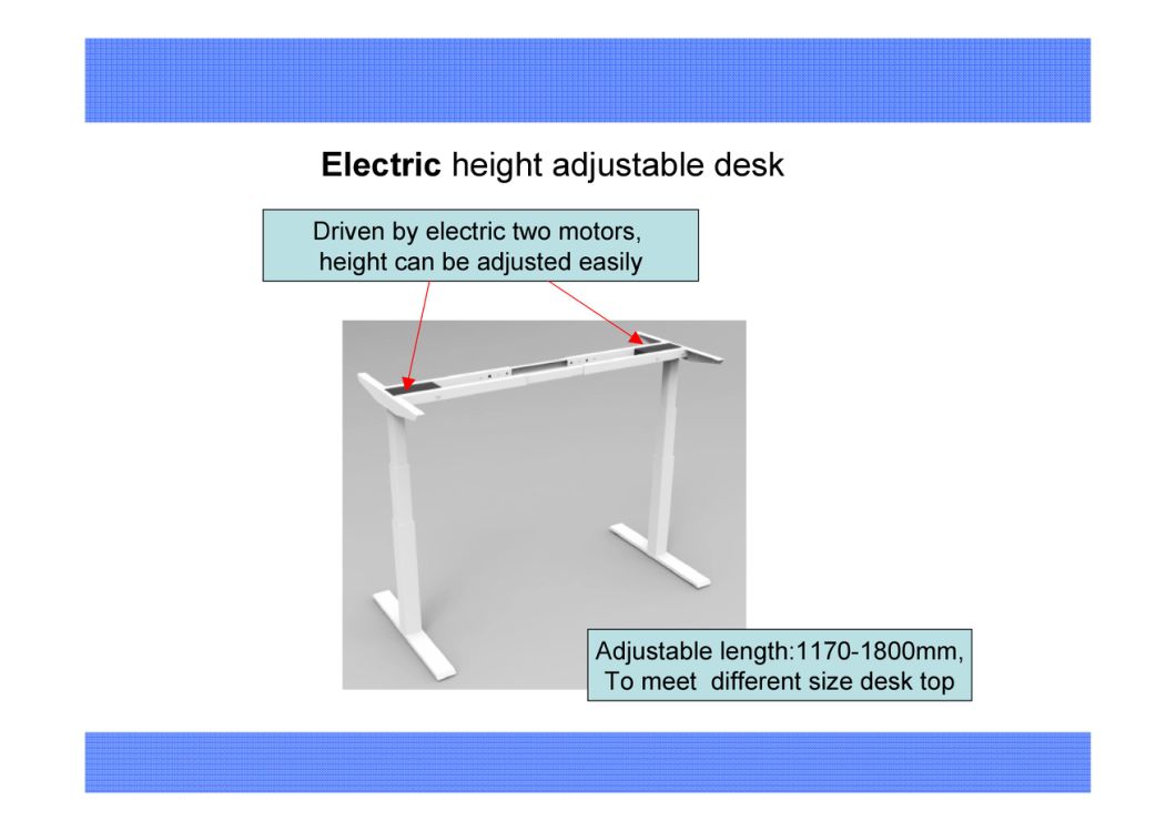 Electric Height Adjustable Table Sit Stand Office Workstation Executive Computer Desk