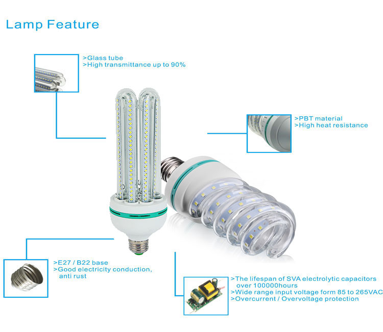 Cheap Price High Power Light A60 E27 13W 18W 30W 15 Watt LED Corn Bulb