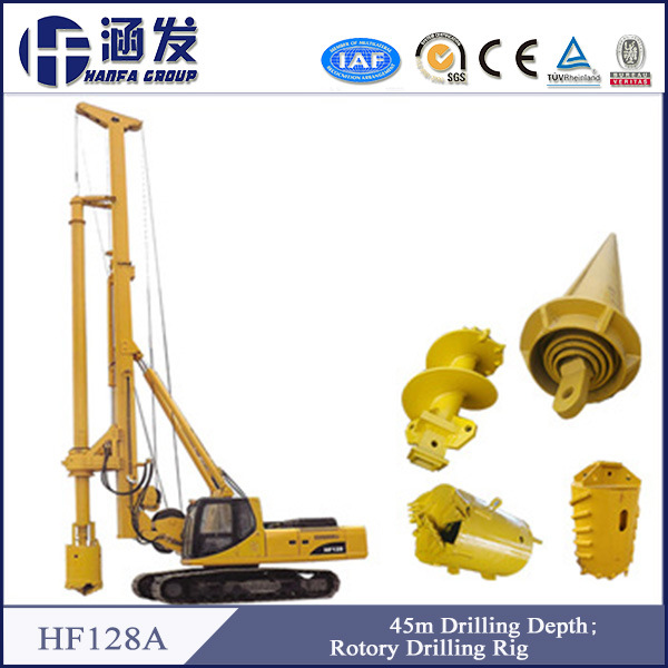 Hf128A Hydraulic Auger Drilling Rig / Pile Driving Machine / Screw Pile Driver