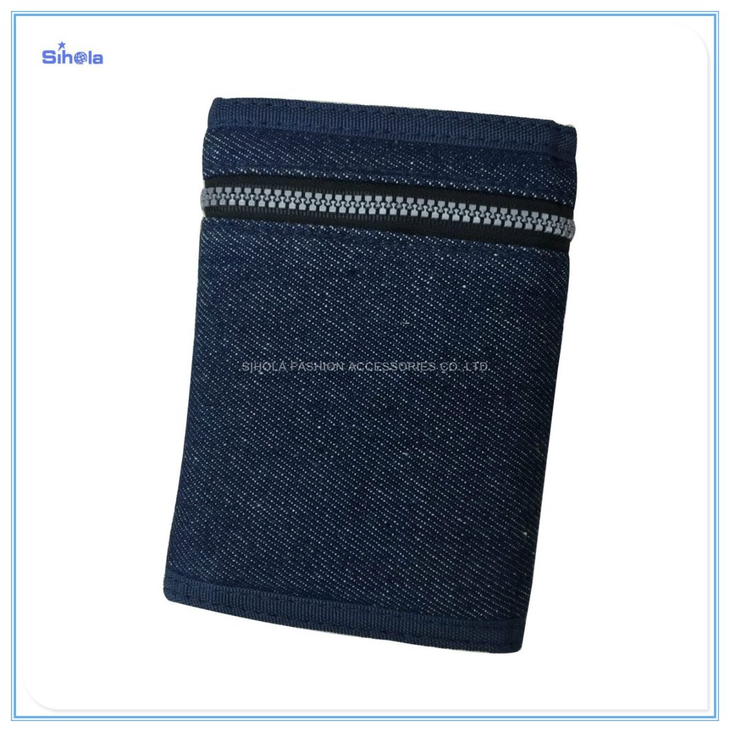 Denim Design Nylon Zipper Cowboy Cute Popular Sale Wallet